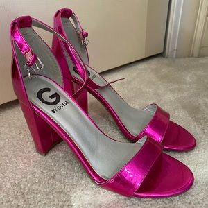 G by Guess Metallic Pink Heels